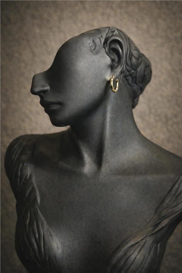 Amy İnce Mini Gold Renk Halka Küpe